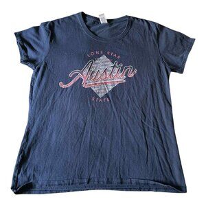 Austin Shirt Mens XL Lone Star State Texas Graphic Tee T-Shirt Extra Large‎